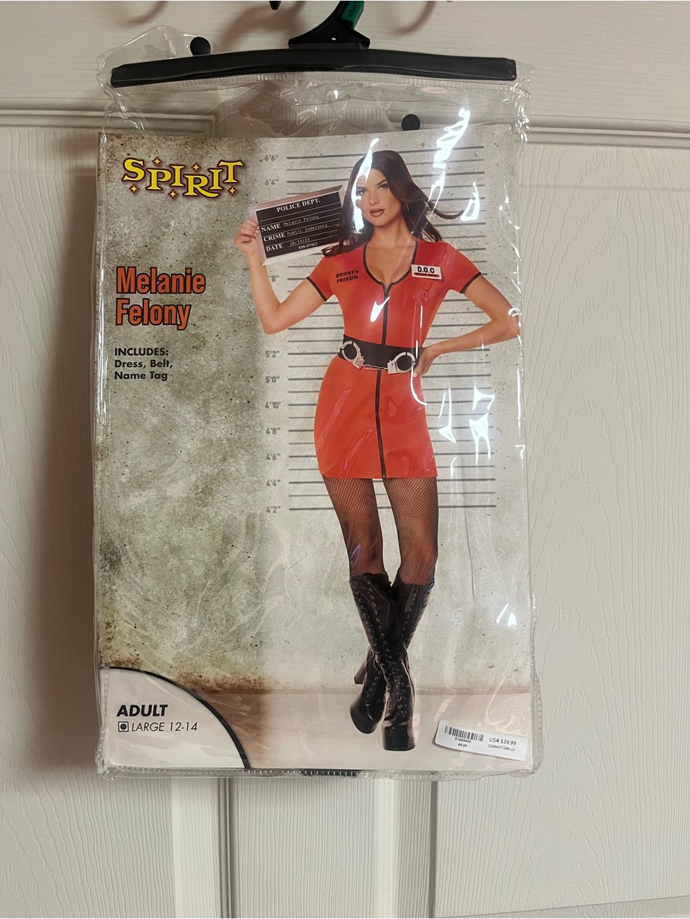 Spirit Melanie Felony Adult Costume Large 12-14